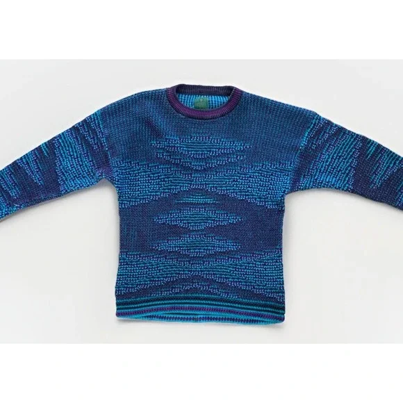 Vintage 90s Generra Knit Cotton Blend Grandpa Sweater L XL Retro Cozy Cabin Core - Picture 1 of 9